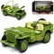1/4 TON Army Truck Grün Jeep Willys USA Army 2. Weltkrieg Militär Polizei Triple 9 1/18 PremiumX Modell Auto Modellcarsonline Modell Auto
