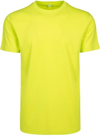 Build Your Brand T-Shirt Round Neck, Frozen Yellow, M, Uomo