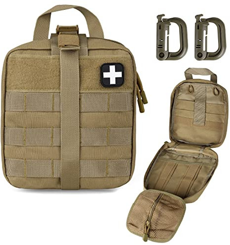 LIVANS Erste-Hilfe-Tasche, leer, medizinischer Ifak-Beutel, Molle-EMT-Beutel, reißfest, taktische Militär-Traumatasche, Notfalltasche