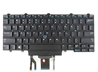 New Replacement Keyboard Compatible with DELL Latitude E5450 E7450 0D19TR with Backlit Without Frame Black