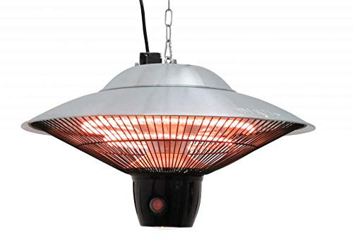 Jet-Line | Elektrische Terrassen-Decken-Lampe Atlas | Deckenheizstrahler | Heizpilz | Heizstrahler | Terrassenstrahler | Infrarot | Leistung bis 1500 W | Fernbedienung | LED Lampe