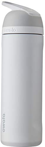 Owala Flip Insulated Stainless Steel Water Bottle with Built-in Straw, 710 ml, Shy Marshmallow