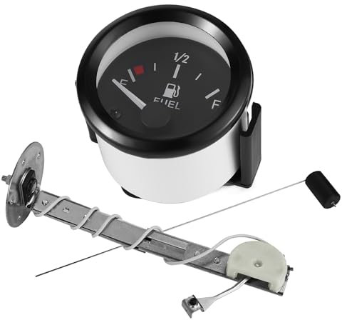 Kraftstoffanzeige,Rupse Universal Auto Kraftstoffstandsanzeige Tankuhr mit Wasserstandssensor Kraftstoffsensor für Auto/SUV/Boot/Pkw Lkw/Wohnmobil (100mm-350mm)