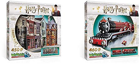 Wrebbit3D | Harry Potter: Diagon Alley (450pc) | 3D Puzzle | Ages 14+ & Wrebbit3D | Harry Potter: Hogwarts Express (460pc) | Puzzle | Ages 14+