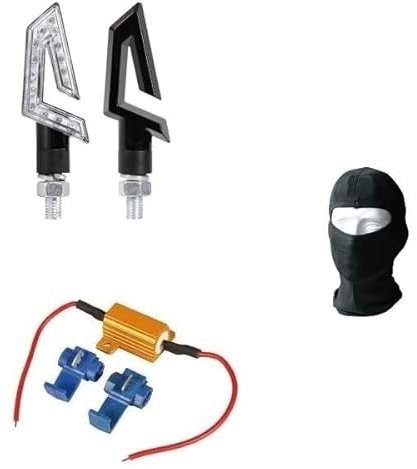 Kompatibel mit KTM LC4 640 Adventure 1 Paar LED-Anzeigen 12 V für Motorräder + 2 Widerstände 6 Ohm 25 W für Blinker, zugelassenes Kit