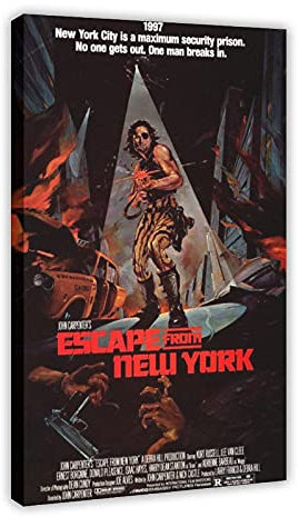 Filmposter Escape from New York 14, Leinwand, Schlafzimmer, Dekoration, Sport, Landschaft, Büro, Raumdekoration, Geschenkrahmen: 60 x 90 cm