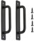 XPOOP 2 Pieces Door Pull Handle Aluminium Alloy Grab Bar Handles Heavy Duty Sliding Pull Gate Barn Shed Garage Cabinet Handles with Back Plate for Kitchen Furniture Cabinet Closet Door (with 8 Screws)