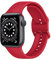 Anlinser Cinturini Sportivi Compatibile con Cinturino Apple Watch 45mm 44mm 42mm 41mm 40mm 38mm Serie 9 8 7 6 5 4 3 SE, Cinturino di Ricambio Impermeabile in Silicone Morbido (38mm/40mm/41mm, Rosso)