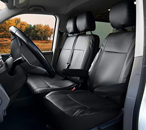 Sitzbezüge Kunstleder passgenau passend für VW T6 Transporter/Caravelle/Multivan ab 2015/19- Meister