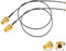Vecys 2PCS U.FL IPEX Buchse zu RP-SMA Buchse Low Loss Koaxialkabel 12 /30CM U.fl/IPEX 1.13mm Mini-Koaxial Pigtail Kabel für Wireless Router Mini PCIE Netzwerkkarten PCI Wi-Fi WAN Repeater