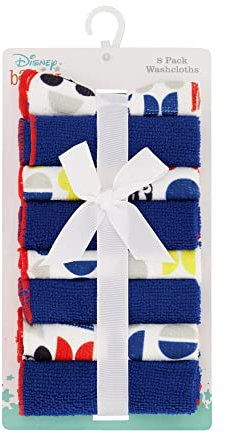 Cudlie Disney Baby Washcloths with Nursery Characters | 8 Pack of Kids Washcloths for Bath | Baby Shower Gifts and Baby Stuff for Newborns