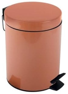 Spirella Kosmetikeimer Sydney Terracotta Rot Mülleimer Treteimer Abfalleimer-3 Liter – mit herausnehmbaren Inneneimer, Metall Kunststoff, Brown