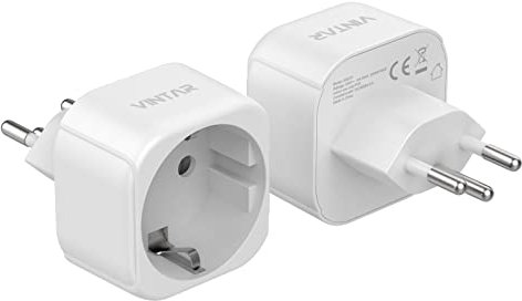 VINTAR 1PC Adattatore da Viaggio Svizzero, Adattatore da Viaggio da Germania/UE a Svizzera per Svizzera, Maldive, Ruanda, Liechtenstein Adattatore da Viaggio Tipo J, Approvato CE