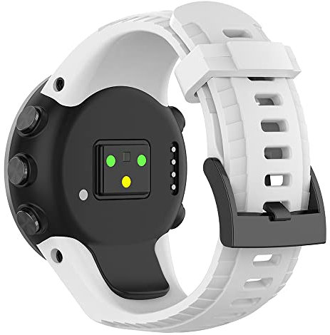Wandeful Armband Kompatibel mit Suunto 5 Armband, Silikon Strap Ersatzbänder Ersatz für Suunto 5 (Weiß)