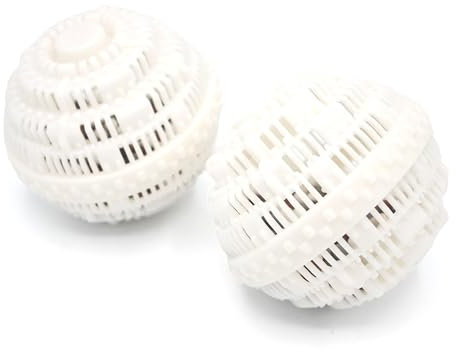FISHTEC - Boules de lavage Eco - Economique - Lot de 2 - Naturelle - Billes de céramique - Pour machine à laver - Nettoyage - Eco-Logique - Réutilisable - 10 X 11 cm - Certifié REACH
