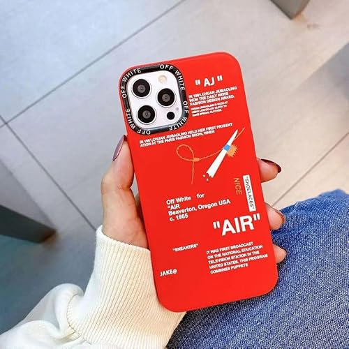 Iphone 13 Creative Design Shockproof Case, Slim Fit Case (Red)