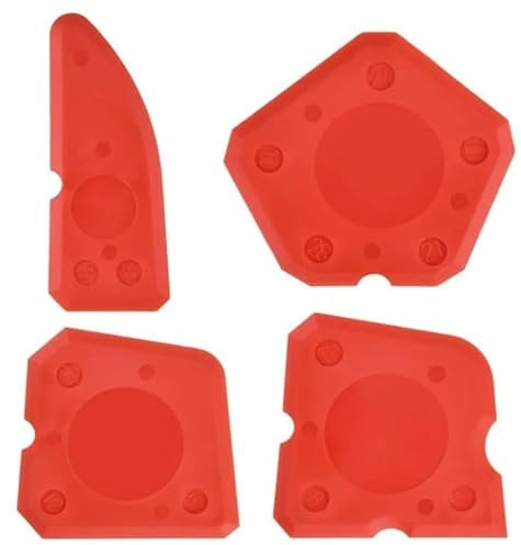 KEYU® Set Raschietti e Beccucci per Silicone | Spatola per Fughe | Raschietto Rimuovi Silicone | Beccucci per Cartucce di Silicone (Set Di Spatole)