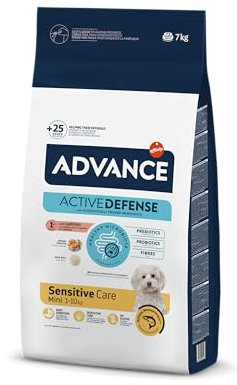Advance Mini Sensitive Salmon – Trockenfutter für Hunde Kleiner Rassen mit Verdauungsempfindlichkeit gegen Lachs, 7 kg