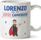 Mugffins Tazza Personalizzata in ceramica per CAMERIERE uomo 11 oz / 350 ml - In italiano - Sei Super! - Idea regalo per compleanno, anniversario, natale, laurea