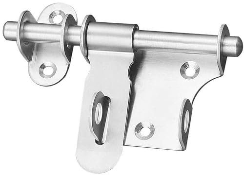 ZiYuya Cerradura de cerrojo de puerta, cerradura de puerta deslizante, pernos de barril, accesorios de cerradura de puerta para cobertizo, vallas de madera, puertas de granero, patio, pestillo al aire