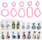 KEOKER Emporte-pièces en argile polymère, pour bijoux en argile polymère, ensemble de emporte-pièces en argile polymère de base, emporte-pièces pour boucles d'oreilles en argile. (A)