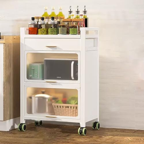Snaweo Vitrine Kohlenstoffstahl, Staubdichte Schaukasten, Bodenstehendes BüCherregal, Frosted Flip Hover Door, Starke Tragfähigkeit, Geeignet for Die Aufbewahrung zu Hause (Color : Wit, Size : 3f 27