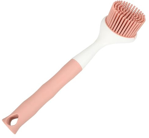 MAGICLULU Cepillo para Platos con Mango Largo Estropajo De Silicona para Platos Estropajo De Cocina Cepillo Suave Antiarañazos para Limpiar Ollas Antiadherentes Fregadero Rosa