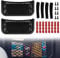 Storage Nets for Campervans, 2 Pcs Universal Car Mesh Storage Organizer Pocket Net with Plastic Frame Seat Back Pockets for Motorhome, Truck, Boat (26 x 12 cm)