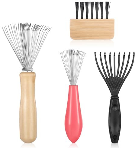 Giantree 4Pcs Self-Cleaning Comb Set for Dust Removal at Home or Salon - Stylist Essentials