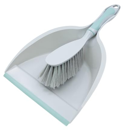 Anika 66039 Premium Dustpan and Brush Set / Hanging Design with Durable Bristles & Wide Opening / Light and Compact Cleaning Tools
