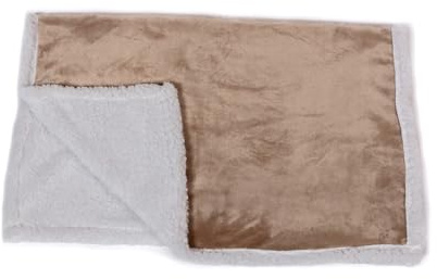 Danish Design Essentials Fur Dog Blanket Beige 75x100cm � Reversible Soft & Machine Washable Blanket for Dogs