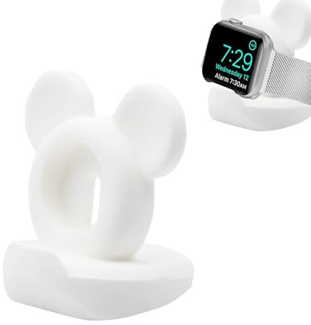 Leeneen Supporto caricabatterie per Apple Watch, supporto caricabatterie in silicone compatibile con Apple Watch Series Ultra2/Ultra/10/9/8/SE2/7/6/SE/5/4/3/2/1 Simpatico dock di ricarica per iWatch