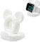 Leeneen For Apple Watch Charger Stand,Silicone Charger Stand Compatible with Apple Watch Series Ultra2/Ultra/10/9/8/SE2/7/6/SE/5/4/3/2/1Cute iWatch Charging Dock,Supports Nightstand (white)