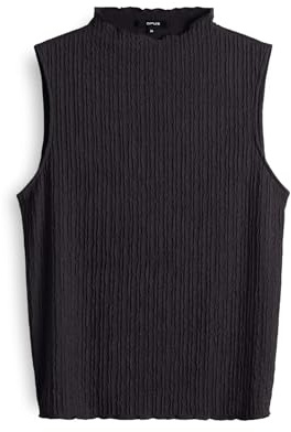 OPUS Damen Top | IDALA Slim Jerseytop in Crinkle Optik