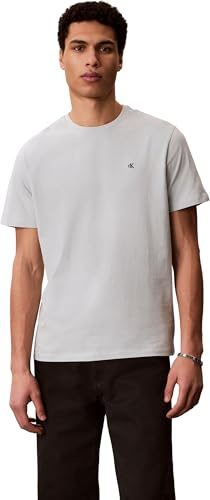 Calvin Klein Herren T-Shirt Kurzarm Classic Monogram Tee mit Rundhalsausschnitt, Türkis (Pale Meadow), M