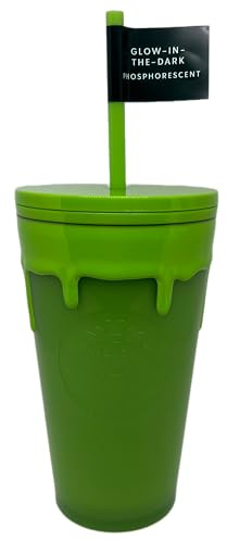 STARBUCKS Fall Halloween Green Glow in The Dark Slime Drip Cup, 16 fl oz, Grande