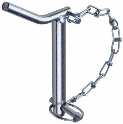 Sicherungsbolzen mit Kette und Klappstecker - Splint - Sicherungssplint - Bolzen - Oberlenker - Steckbolzen - galv. verzinkt verschiedene Ausführungen (19 x 135 Millimeter)