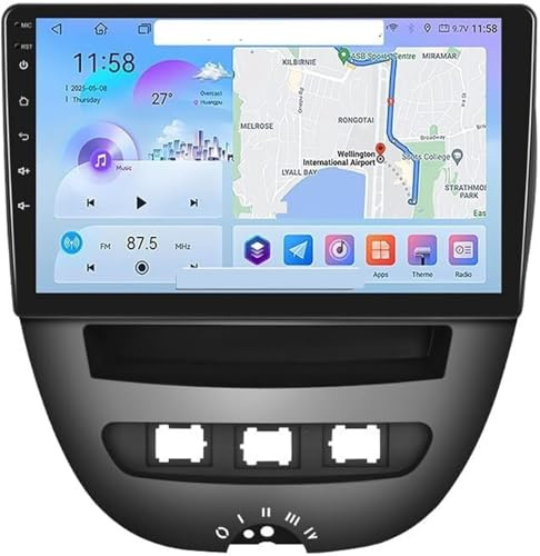 Car Stereo Radio 15 Car Stereo Radio for 10″ for Toyota for aygo for Peugeot 107 for Citroen C1(8 Core 4g+wifi 12g+256g)