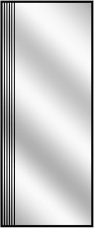 STYLER Spiegel Luke 60 x 150 cm Schwarz I Moderner Wandspiegel mit vertikalen Designleisten I Minimalistischer Ganzkörperspiegel für Flur Schlafzimmer Wohnzimmer