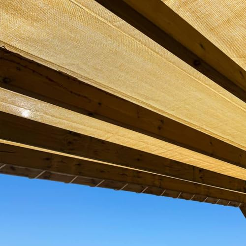TECPLAST Filet Pergola 3x3 m Beige Sable - Garantie 5 Ans - FP320PR - Filet d'ombrage perméable pour Pergola ou Tonnelle