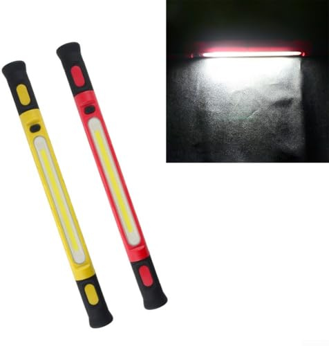 Wiederaufladbare magnetische LED-Arbeitsleuchte, 20 W, 1230 lm, mit 5000 mAh Akku, für Fahrzeugmotorreparatur, Garagenbeleuchtung und Outdoor-Aktivitäten (gelb)