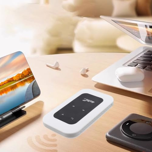 OPPWONG Hotspot Mobile LTE CAT4 300 Mbps, Routeur 4G Portable alimenté par USB C, Modem USB 4G LTE avec 2100 MAh et jusqu'à 10 Utilisateurs, Idéal pour la Voiture, la Maison, Le Bureau et Les Voyages