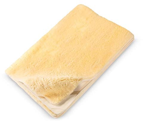 Lammfell Bettauflage Komfort fürs Bett, waschbar bei 30 °C, Oeko-TEX Zertifiziert, 100% Merino-Lammfell von Fellhof (100 x 200 cm)