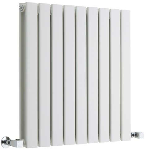 Milano Alpha White Horizontal Double Flat Panel Radiator - 635mm x 630mm
