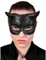 Stimmungsvolle Mephisto Teufel Maske aus Latex - Erwachsenen Kostüm Halbmaske - Schwarz - ideal für Halloween, Karneval, Motto- & Grusel-Party