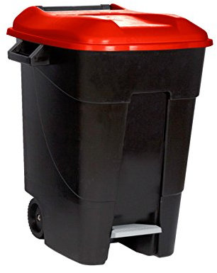 Tayg 421105 Eco - Contenedor de Residuos Eco con Pedal, color Rojo, 100 L