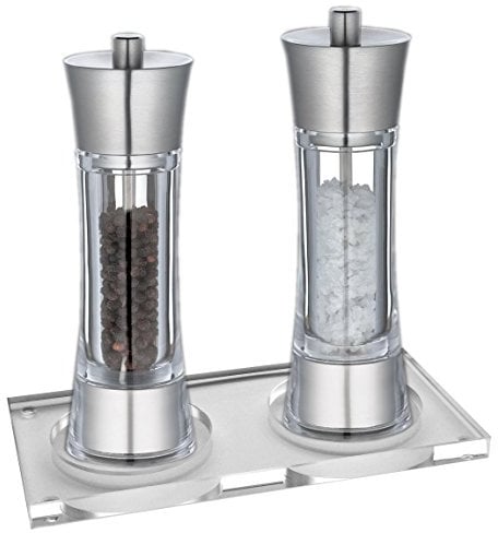 Zassenhaus Pepper + Salt Mill 7.0-inch with Stand