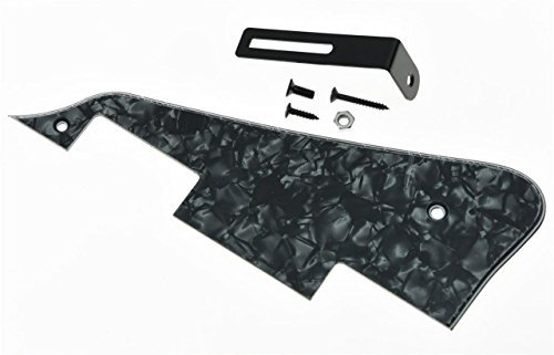 KAISH Black Pearl LP Gitarren-Pickguard mit schwarzer Halterung für Epiphone Les Paul