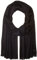 Calvin Klein Damen Leichter Pashmina mit CC-Logo, Satin-Haptik Mode-Schal, Schwarz einfarbig, Einheitsgröße