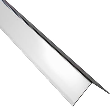 Alu Winkel-Profil Kantenschutz Zierleiste Profil silber poliert 2,7m 27mm | Als Kantenschutz für sichtbare Außenecken und saubere Fliesenabschlüsse, 27mm Profilmaß, 2,7m, Aluminium, poliert, silber